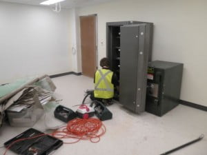 Cleaning a site after installation of a safe Adelaide