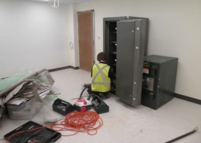 Cleaning a site after installation of a safe Adelaide