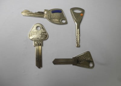 Different shaped keys from Clarke Locksmiths' large range of keys