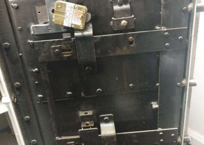 A safe being repaired in Adelaide